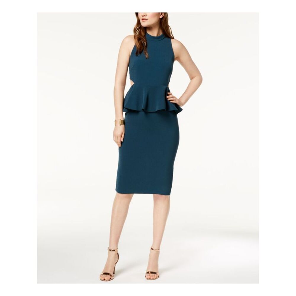 RACHEL ZOE Green Sleeveless Knee Length Dress 6